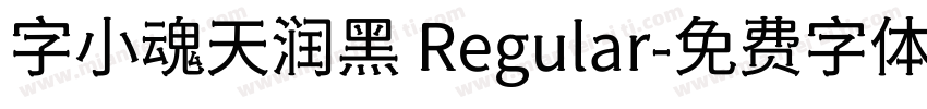 字小魂天润黑 Regular字体转换